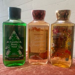 NWT Bath & Body Works Holiday Scents Body Wash Set of 3
